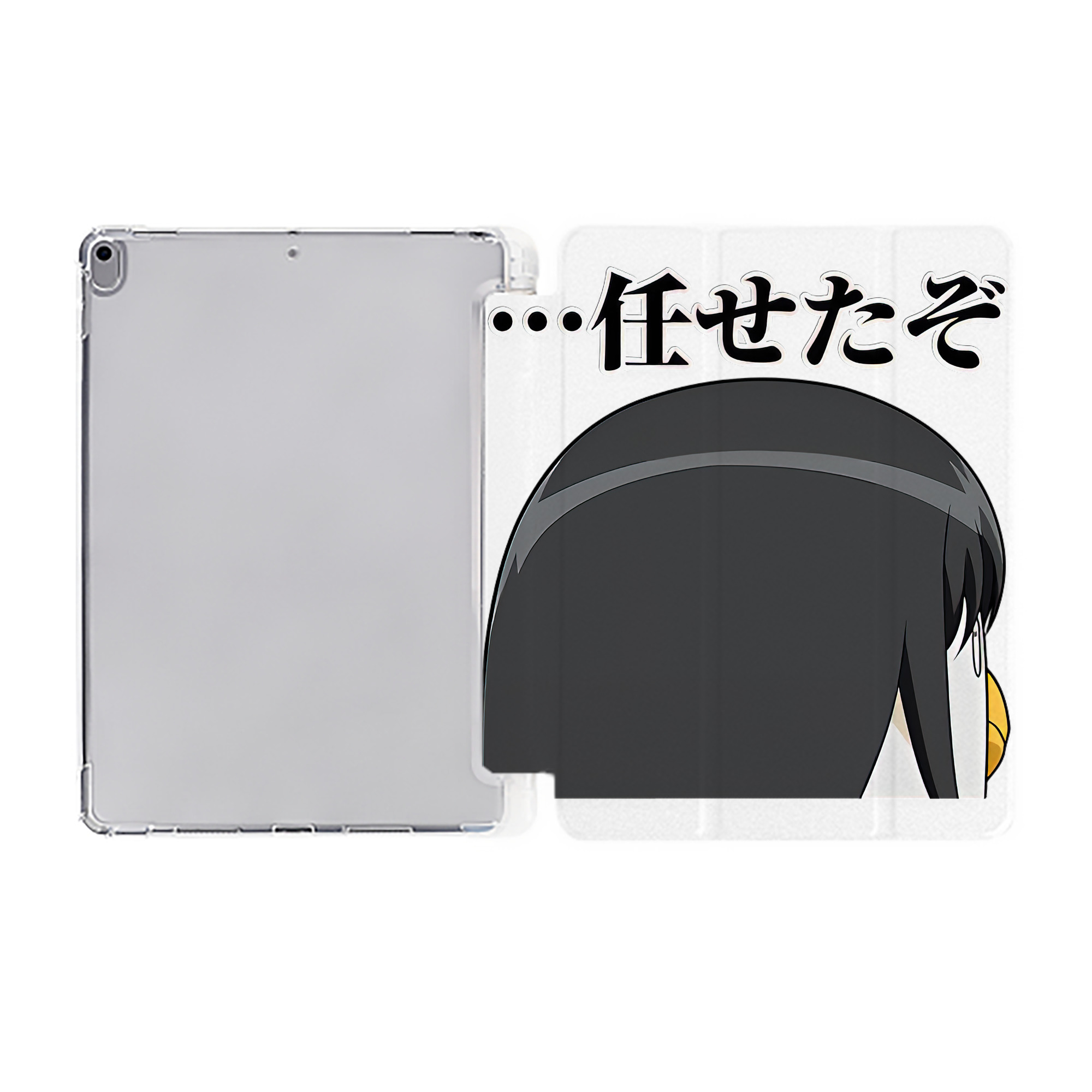 ぎんたま 坂田銀時（さかたぎんとき） 神楽 志村新八（しむら しんぱち） GINTAMA Sakata Gintoki Kagura Shimura Shinpachi IPad ケース ペン収納付き 三つ折りスタンド PUレザー×シリコン 対応機種9.5/10.5/10.9インチ